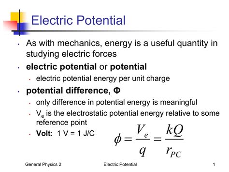 what is the electric potential